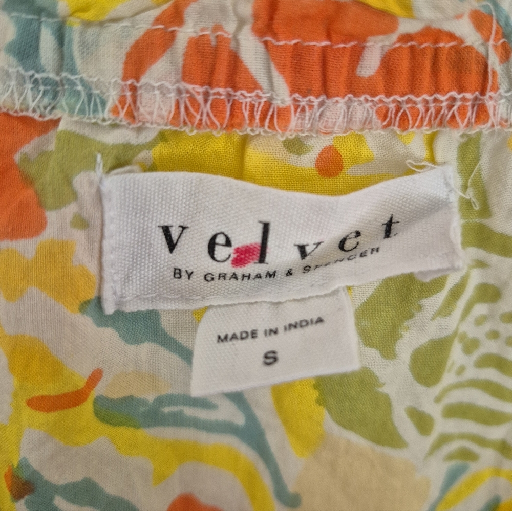 Velvet By Graham & Spencer Dress Yellow Floral Size S - Picture 6 of 13